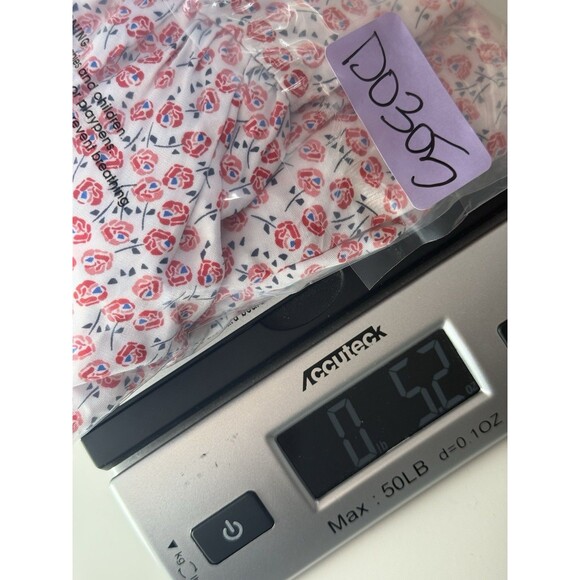 JANE and DELANCEY Anthropologie Red Floral Babydoll Top Size M Tiered Blouse - Picture 9 of 9
